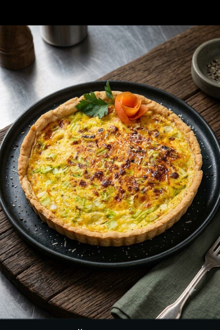 Quiche de alho-poró
